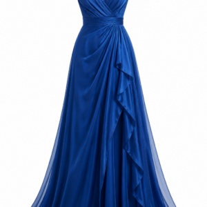 Robe de soirée longue bleu royal