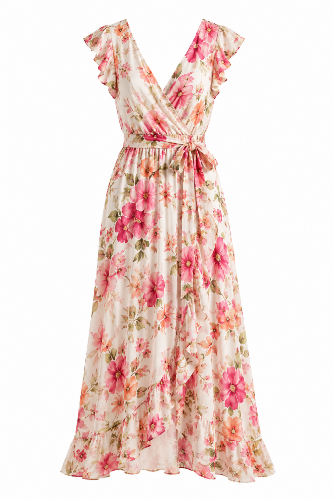 Robe longue d’été fleurie
