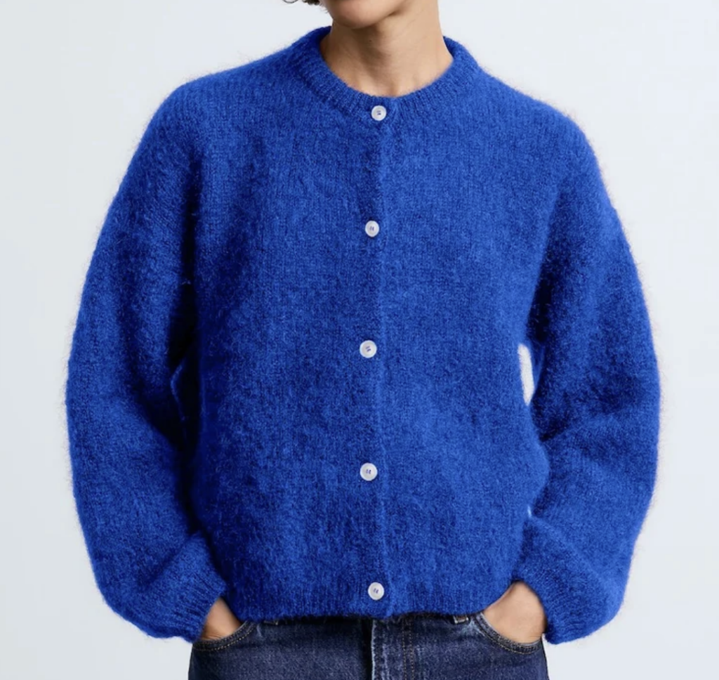 Pull laine bleu